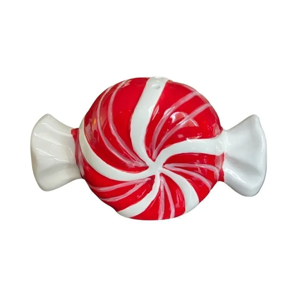 TAG Holiday Candy Peppermint Twist Salt & Pepper Set of 2 Red & Green NIB